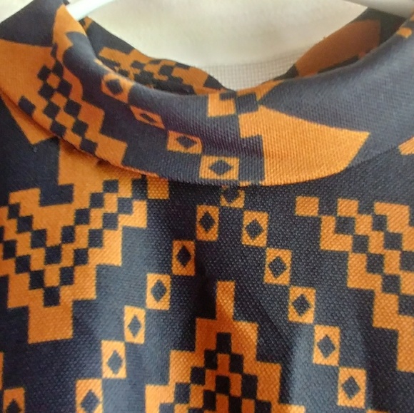 Vintage 60's tie waist funky collar dress. SizeM - Picture 4 of 8